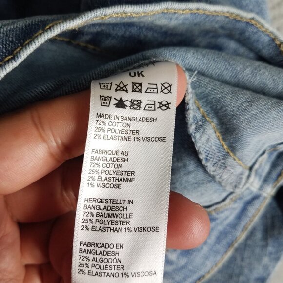 NEW Avenue Jean Jacket Women's 26/ 28 Blue Embroidered Sequin Denim Button Up - Picture 13 of 13